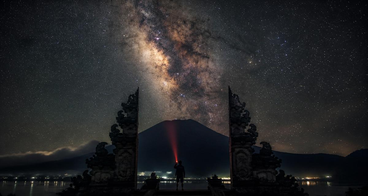Milky Way over Mount Batur